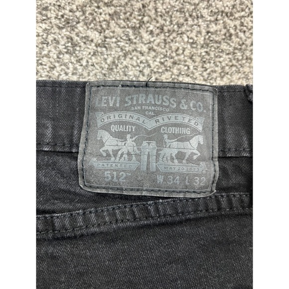 Levi Strauss 505 Jeans Mens 32x29 Regular Fit Black Denim Straight Leg - Picture 11 of 12
